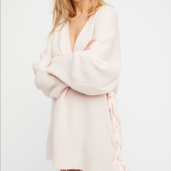 Free People Sweaters - 🎉HP🎉Free People Be Mine Sweater Pale Pink SZ XS